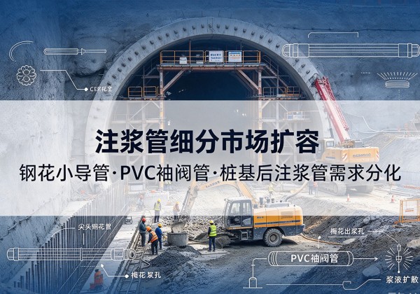 峡江注浆管细分市场扩容，隧道钢花小导管、PVC 袖阀管、桩基后注浆管需求分化